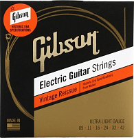 GIBSON SEG-HVR9 VINTAGE REISSUE ELECTIC GUITAR STRINGS, ULTRA LIGHT GAUGE струны для электрогитары, .009-.042