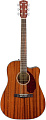 FENDER CD-140SCE DREAD AM W/CASE электроакустическая гитара, цвет натуральный, в комплекте кейс