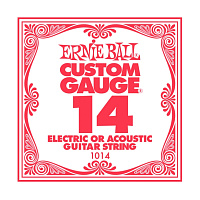 ERNIE BALL 1014 Plain Steel .014  Струна одиночная для акустической и электрогитары Эрни Болл