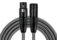 Kirlin MWC-270 8M BKA  кабель микрофонный, длина 8 метров, XLR мама - XLR папа, материал проводника CCAM (алюминиево-магниевый сплав, покрытый медью), толщина 6.7 мм, оболочка тканая