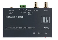 Kramer 706XL Приемник композитного видеосигнала из витой пары (TP) с проходным выходом, с регулировкой уровня и АЧХ