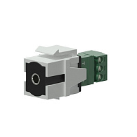 Procab VCK315/W Вставка-переходник Keystone miniJack 3,5 мм (розетка) – клеммный блок, цвет белый