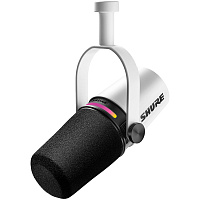 SHURE MV7+ W Гибридный USB/XLR микрофон для записи/стримминга речи и вокала, DPS, цвет белый