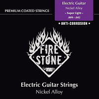 GEWA FIRE&STONE Electric Guitar Nickel Alloy Super Light 9-42 Coated струны для электрогитары, с покрытием