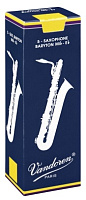 Vandoren SR244 трости для баритон-саксофона , традиционные (синяя пачка), №4, (упаковка 5 шт.)