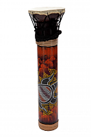 FLIGHT FBDS-15  бамбуковый барабан, размер: 15см х 50см, натуральная мембрана, украшен этническим точечным рисунком, чехол