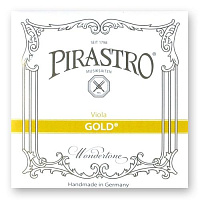 Pirastro 225021  Gold Комплект струн для альта, жила, ля - алюминиевая обмотка, остальные посеребренные