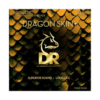 DR DAP-12/56 струны для акустической гитары, калибр 12-56, серия DRAGON SKIN+™