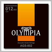Olympia AGS802 струны для акустической гитары, Phosphor Bronze, калибр: 12-16-24-32-42-53