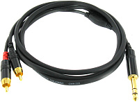 Cordial CFY 6 VCC кабель джек стерео 6.3 мм - 2 RCA, длина 6 метров