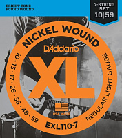 D'ADDARIO EXL110-7 струны для 7-струнной электрогитары, Regular Light