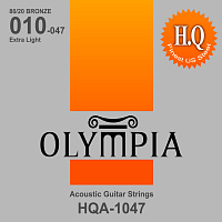 Olympia HQA1047 струны для акустической гитары, 80/20 Bronze, калибр: 10-14-23w-30-39-47