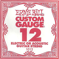 ERNIE BALL 1012 Plain Steel .012  Струна одиночная для акустической и электрогитары Эрни Болл