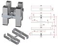 GUIL TMU-08 соединительная скоба для 4 ножек станков TM440, TM440XL и TM442XL, нержавеющая сталь