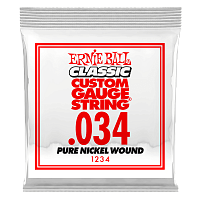 ERNIE BALL 1234 Classic Pure Nickel Wound .034  Струна одиночная для электрогитары Эрни Болл