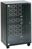 EUROMET EU/R-12PA 01237 Рэковый шкаф с дверью из оргстекла и задней стенкой, 12U, глубина 440мм, сталь черного цвета