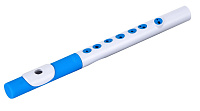 NUVO TooT (White/Blue) блокфлейта TooT, материал пластик, цвет белый/голубой, в комплекте жёсткий чехол