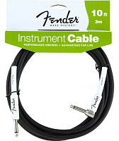 FENDER 10' ANGLE INST CBL BLK инструментальный кабель, черный, 10'