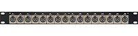 Canare 161U-X12F аудио патч панель XLR, 1 ряд по 8 разъемов XLR-male и 8 разъемов XLR-female