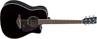 YAMAHA FGX720SCA BL акустическая гитара со звукоснимателем Jumbo, цвет черный, топ - ель, корпус - нато, гриф - нато, накладка - палисандр