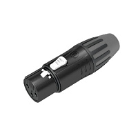 Seetronic SCMF3-BG кабельный 3-контактный разъем XLR "мама", позолоченные контакты, черный