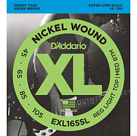 D'ADDARIO EXL165SL струны для 4-струнной бас-гитары, никель, 45-105, Super Long Scale