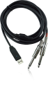 Behringer LINE2USB  линейный стерео USB-аудиоинтерфейс (кабель), 44.1кГц и 48 кГц, длина 2 м
