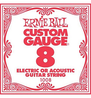 Ernie Ball 1008 струна для электро- и акустических гитар. Сталь, калибр .008