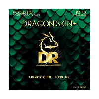 DR DA8-10 струны для акустической гитары, калибр 10-48, серия DRAGON SKIN+™