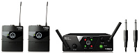 AKG WMS40 Mini2 Instrumental Set BD US45A/C (660.700&662.300)  инструментальная радиосистема с приёмником AKG SR40 Mini Dual, двумя портативными передатчиками AKG PT40 и двумя кабелями AKG MKG-L