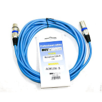 Invotone ACM1110/B  Микрофонный кабель, XLR - XLR, длина 10 метров, цвет синий