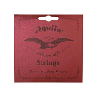 AQUILA RED 187C струны для гиталеле, строй E, как на классической гитаре (e-b-g-D-A-E), 3-я струна G