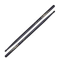 ZILDJIAN Z5AB 5A BLACK барабанные палочки с деревянным наконечником, цвет черный, материал орех