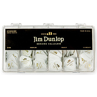 Dunlop 483001 Celluloid White Display медиаторы, HV/MD по 144 шт.; XH/TH по 72 шт.