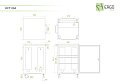ErgoFount KFT 004 White мобильная тумба для AV-оборудования, цвет белый