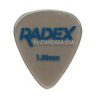 D'Andrea RDX351 1.00  Медиатор гитарный, материал: полифенилсульфон, толщина 1.00 мм, жёсткий, серия Radex, форма стандартная, упаковка 6 шт.