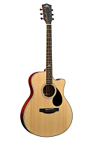 KEPMA A1CE Natural Matt электроакустическая гитара, цвет натуральный матовый, в комплекте кабель 3 м