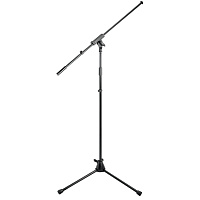 OnStage MS9701B+  микрофонная стойка-журавль, тренога, регулируемая высота, усиленная, черная