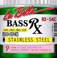 LA BELLA RX-S4C  струны для бас-гитары (045-065-080-105), сталь
