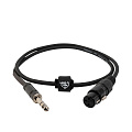 ROCKDALE XF001-1M микрофонный кабель XLR мама - джек стерео 6.3 мм, длина 1 метр