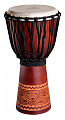 YUKA DJWN010-20BR2  джембе, веревочная настройка,цвет: коричневый, размер: 10"(25см) х 20"(50см), материал - дерево, мембрана - натуральная кожа, серия Natural