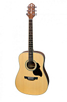 CRAFTER D-6/N + Чехол - акустическая гитара Dreadnaught, верхняя дека - массив ели, корпус - красное дерево, цвет натуральный, с фирменным чехлом в комплекте