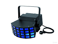 Eurolite LED D-40 Cветодиодный эффект  “Дерби”. Содержит 2 x 9Вт TCL светодиода. 24 выходных линзы. Угол луча 130 градусов. Управление - встроенный микрофон