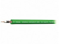 Proel HPC110GN Инструментальный кабель 1 х 0.25 мм2, медный экран, диаметр 6.5 мм, цвет зеленый, катушка 100 метров
