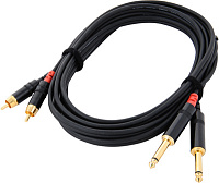 Cordial CFU 6 PC кабель RCA/моно-джек 6,3 мм male, 6,0 м, черный