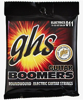 GHS GB-LOW Струны для электрогитары, никелированная сталь, круглая обмотка, 11-15-19-33-43-53, Boomers