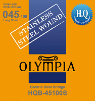 Olympia HQB45100S струны для бас-гитары, Stainless Steel Wound, калибр: 45-65-80-100