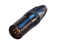 Neutrik NC5MXX-B кабельный разъем XLR male черненый корпус, золоченые контакты 5 контактов