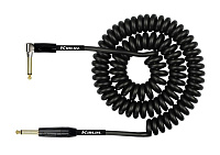 Kirlin IPK-222BFGL 9.1M BKE кабель инструментальный спиральный, 1/4" прямой моноджек - 1/4" угловой моноджек