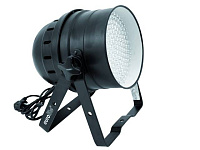 EUROLITE LED PAR-64 RGB Светодиодный прожектор (182 LEDs 10мм), угол раскрытия луча 10 град., синтез цвета RGB, управление DMX512 (3/5 каналов), встроенный микрофон, цвет корпуса -чёрный.